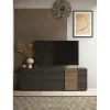 Base TV 3 portes battants panneaux de particules