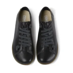 Basket basse Peu noir en cuir