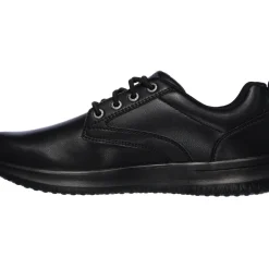 Basket Delson Antigo - Skechers noir en cuir