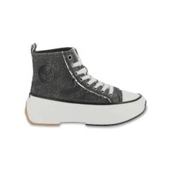 Basket femme toile gris CHRISTA en coton