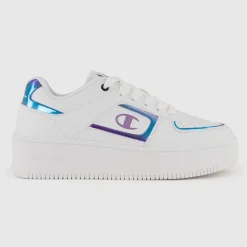 Baskets basses femme - FOUL PLAY PLAT ELEMENT SLICK - Blanc/Bleu