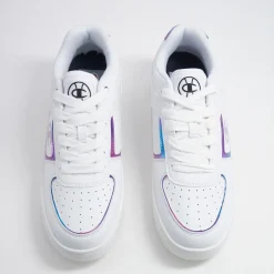 Baskets basses femme - FOUL PLAY PLAT ELEMENT SLICK - Blanc/Bleu