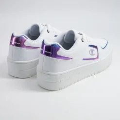 Baskets basses femme - FOUL PLAY PLAT ELEMENT SLICK - Blanc/Bleu