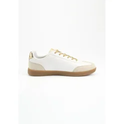 Baskets blanches monogramme doré PALMA Mae