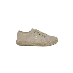 Baskets femme à lacet TORGATY beige en coton