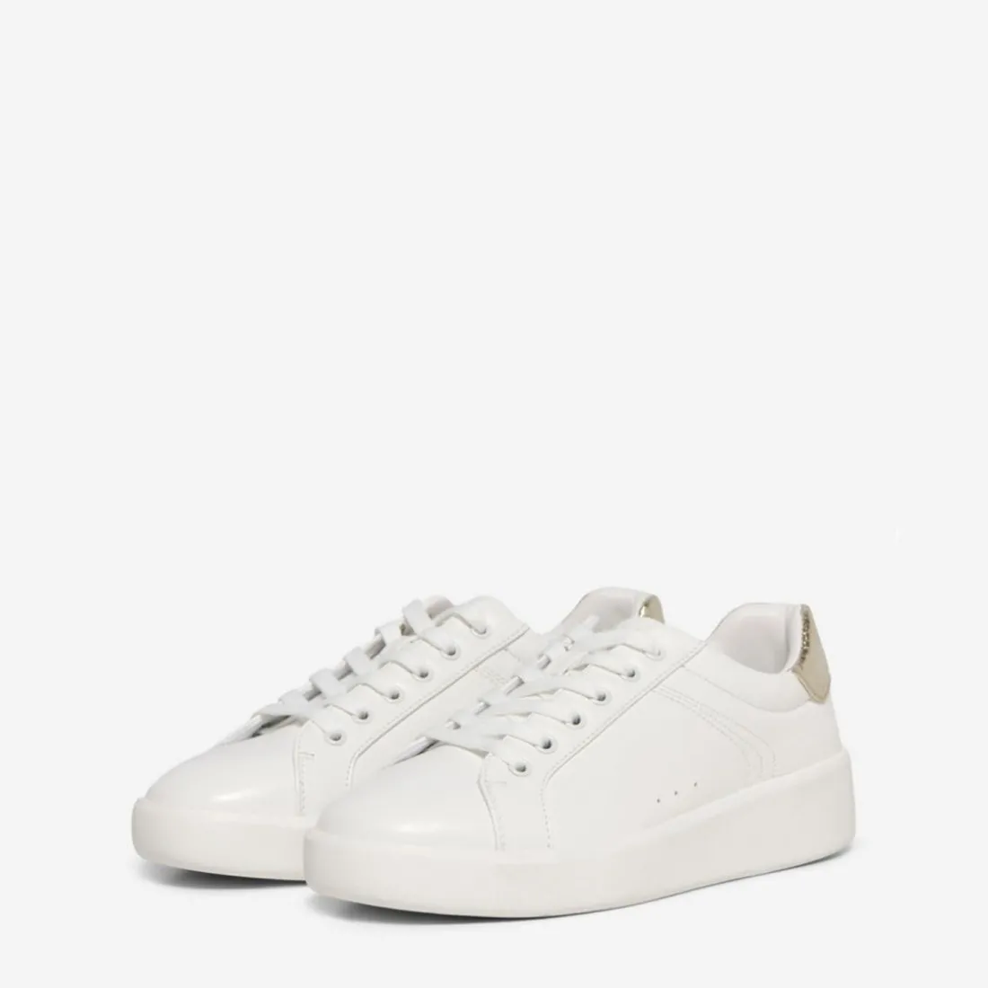 Baskets femme Détail pailleté blanc Gwen