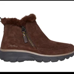 Baskets femme EASY GOING - COOL ZIP chocolat en cuir