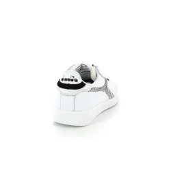 Baskets Femme GAME L L ZIGZAG Blanc/Noir en cuir