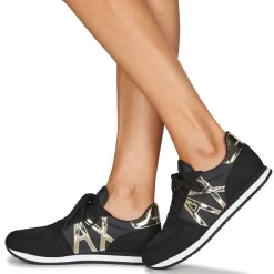 Baskets femme noir/or