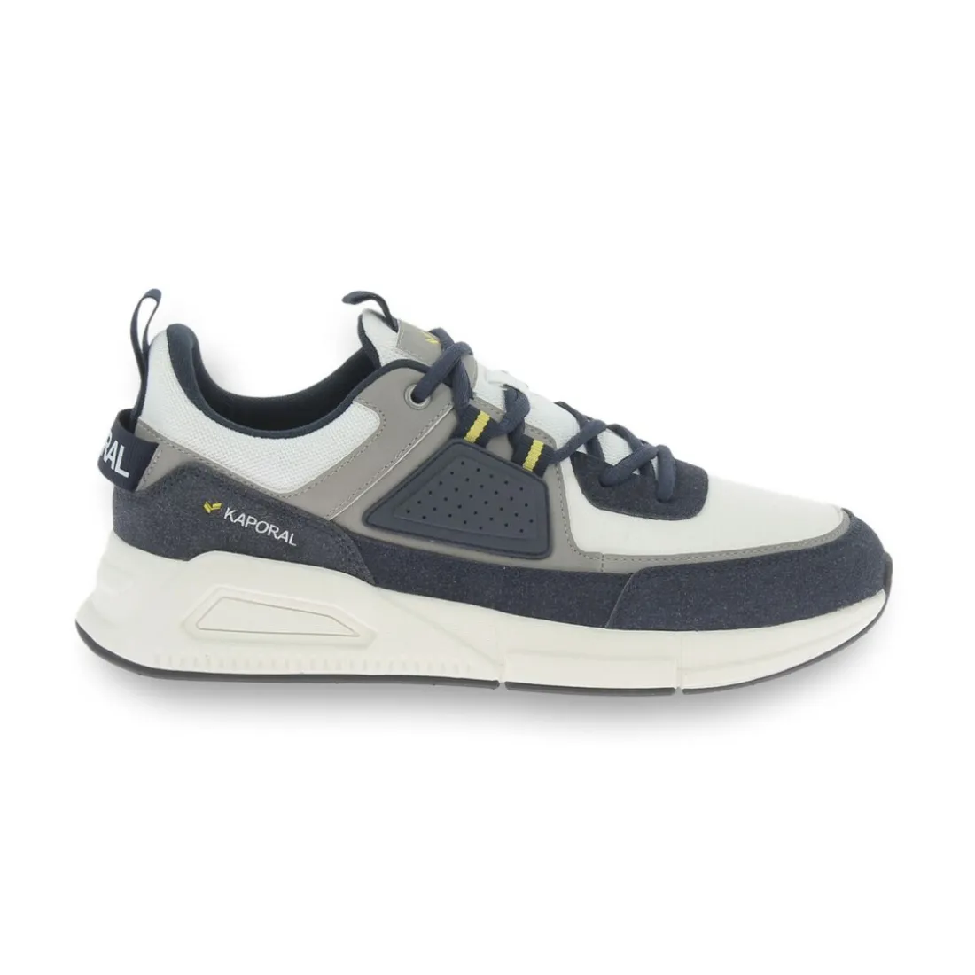 Baskets homme à lacet DOLPI blanc-gris blanc;gris