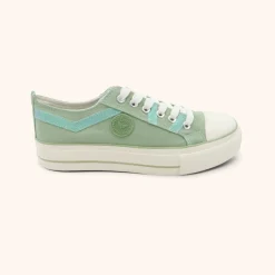 Baskets INDIRA vert amande