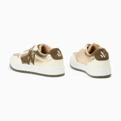 Baskets monogramme Cidem or et kaki