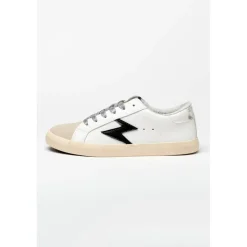 Baskets Soho blanches avec éclair noir gris Dina