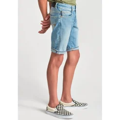 Bermuda garçon, en jeans Mike bleu clair délavé