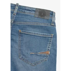 Bermuda garçon, Jogg Lo bleu délavé en coton