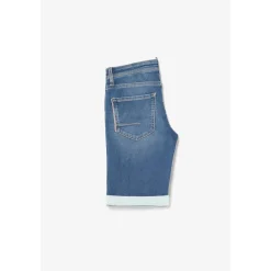 Bermuda garçon, Jogg Lo bleu délavé en coton