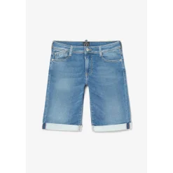 Bermuda garçon, Jogg Lo bleu clair délavé en coton