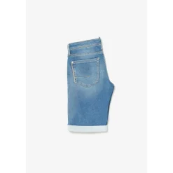 Bermuda garçon, Jogg Lo bleu clair délavé en coton