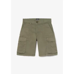 Bermuda garçon, Otto kaki vert en coton