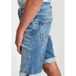Bermuda short garçon, en jeans Jogg Loc bleu clair délavé