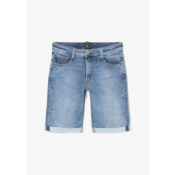 Bermuda short garçon, en jeans Jogg Loc bleu clair délavé