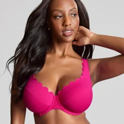 Bikini plongeant magenta