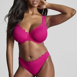Bikini plongeant magenta