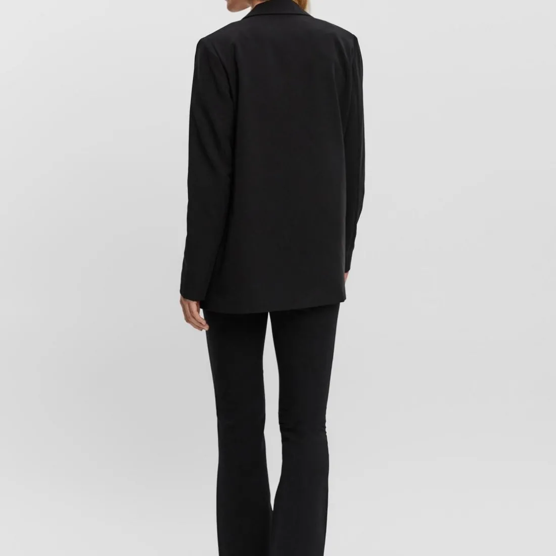 Blazer classique Loose Fit Revers à encoche noir