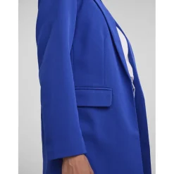 Blazer classique oversize fit col italien bleu Tess