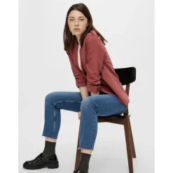 Blazer classique regular fit col à revers rouge Yara