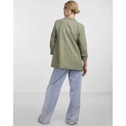 Blazer classique regular fit col à revers vert Hana