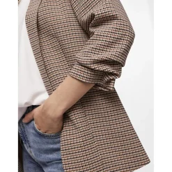 Blazer classique regular fit col à revers marron Bella