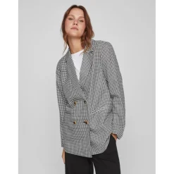 Blazer col à revers noir Olia