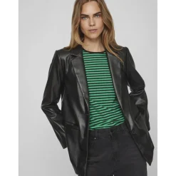 Blazer col à revers noir Ruth