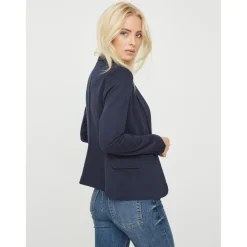 Blazer croisé Regular Fit Col à revers Longueur regular bleu