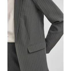 Blazer oversize fit revers à encoche gris