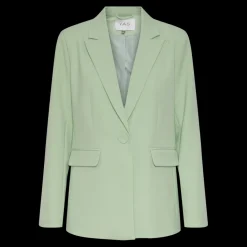 Blazer regular fit boutonné vert Noor