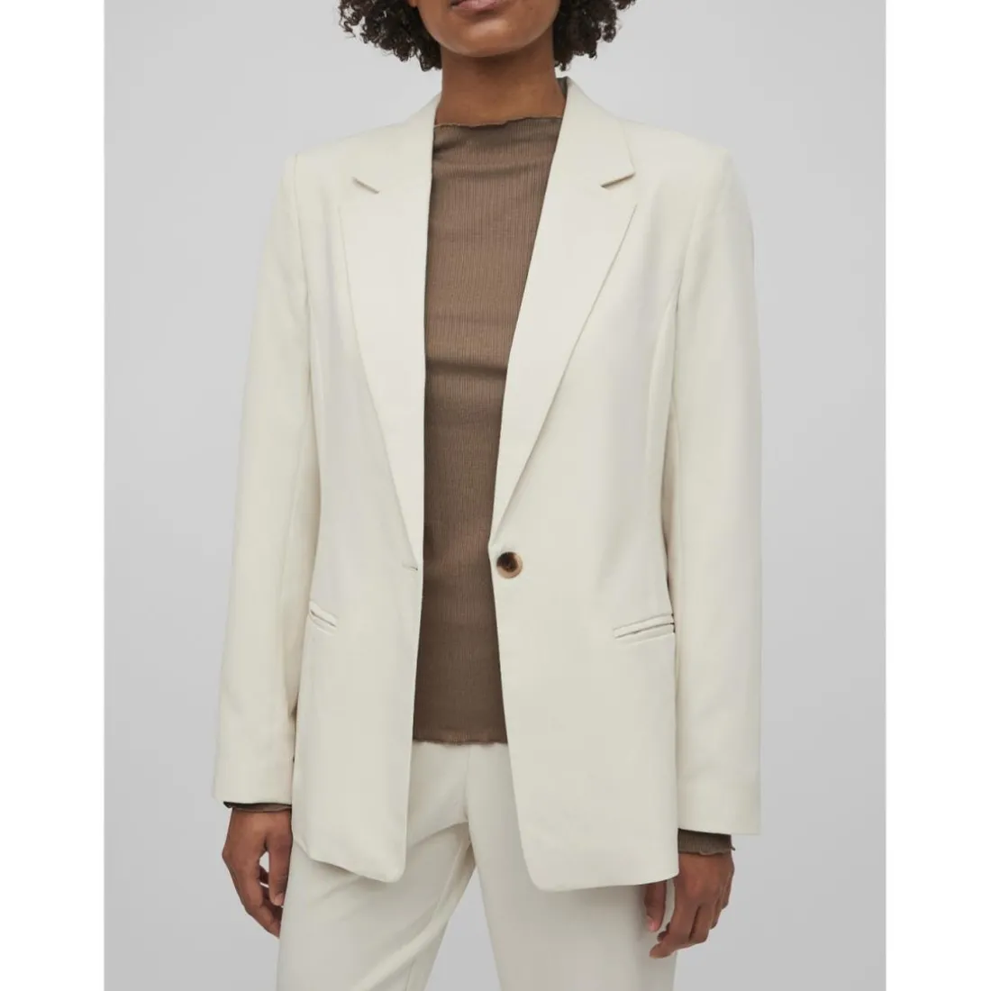Blazer regular fit gris clair