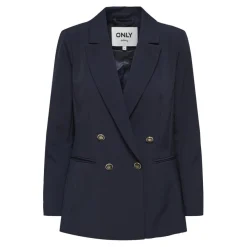 Blazer slim fit fermeture par bouton revers à encoche bleu foncé Clio