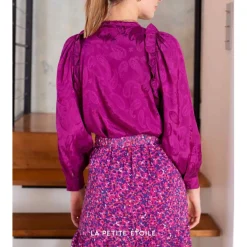 Blouse Izana violet en viscose