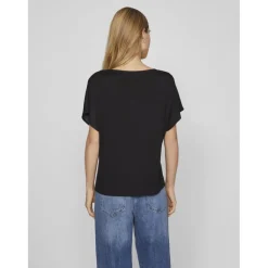 Blouse manches courtes noir Lila