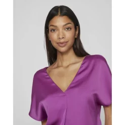 Blouse manches courtes rose Tess