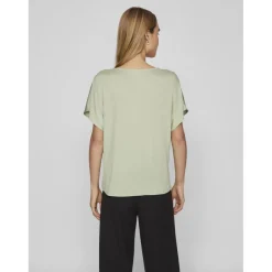 Blouse manches courtes vert Wren