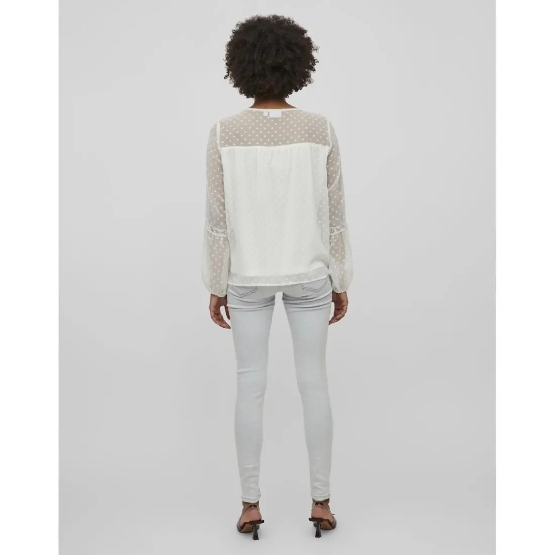 Blouse manches longues blanc Ines