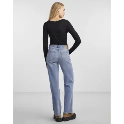 Blouse manches longues col en v noir Fawn