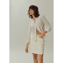 Blouse manches longues gris clair Hope