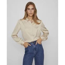 Blouse manches longues gris clair Sloan