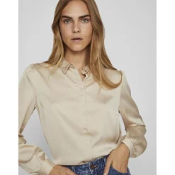 Blouse manches longues gris clair Sloan