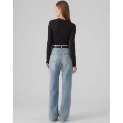 Blouse slim fit noir en viscose