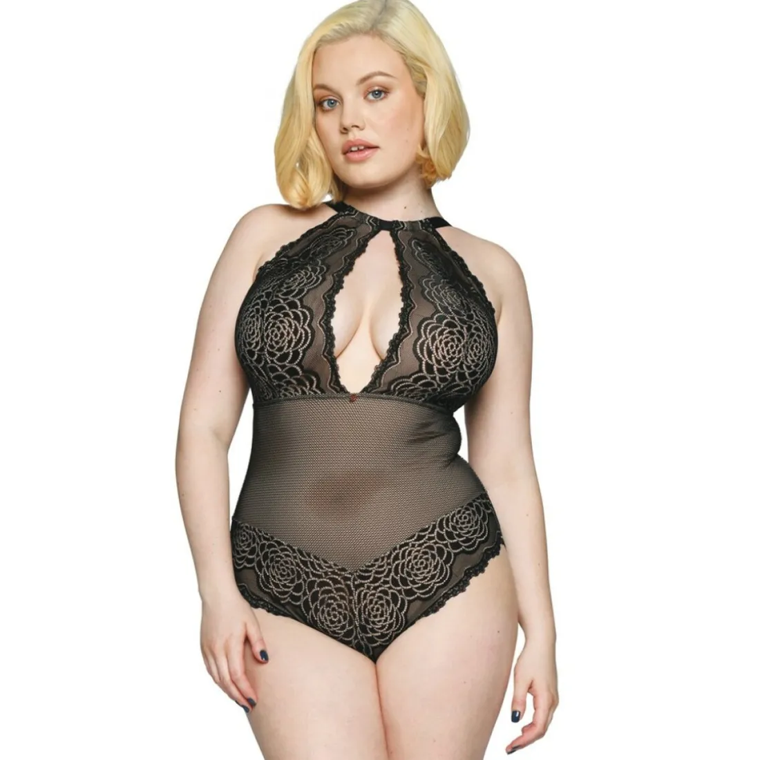 Body dentelle stretch sans armatures noir